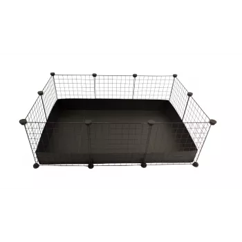 C&C Modular narvas 3x2 110x75 cm jūrų kiaulytei, ežiukui, juodas