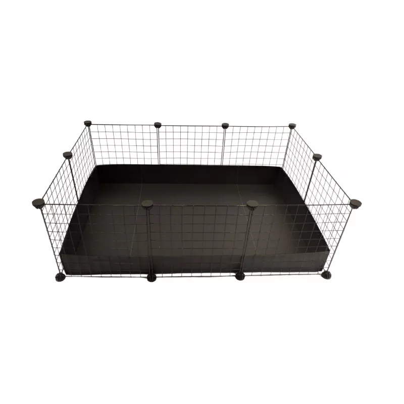 C&C Modular narvas 3x2 110x75 cm jūrų kiaulytei, ežiukui, juodas
