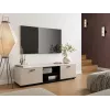 TV spintelė Cama Meble SOHO 140x43x37 cm – kashmyro viršus, juodas rėmas