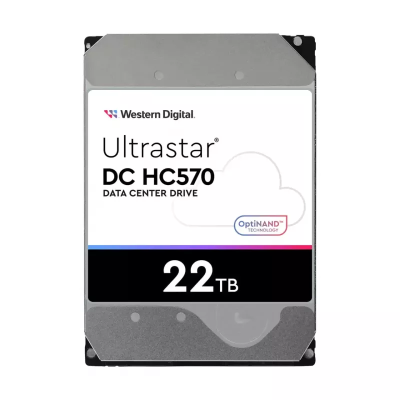 3,5 colio SAS HDD Western Digital Ultrastar DH HC570 22 TB, 12 Gbit/s, 7200 RPM, 512 MB talpykla