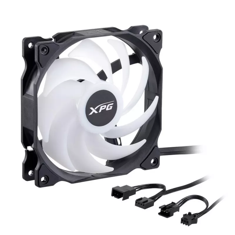 XPG VENTO 120 ARGB PWM (3vnt.) Juodas, Ventiliatorius, 12 cm, 300 aps./min., 1850 aps./min., Juodas