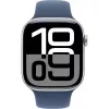 Apple Watch Series 10 GPS 46mm sidabrinis aliumininis korpusas su Denim apyranke
