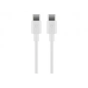 Goobay 66317 USB kabelis 1 m 2.0 USB C baltas
