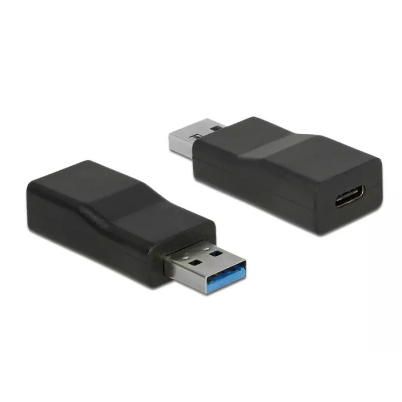 Lyčių keitiklis DeLOCK 65696 USB 3.1 Gen 2 Type-A į Type-C juodas