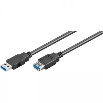 Wentronic Goobay USB 3.0 SuperSpeed ilginimo laidas, juodas, 3 m - USB 3.0 kištukas (A tipas) > USB 3.0 lizdas (A tipas) (93999)