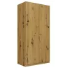 Spinta Wardrobe Top E Shop SD-90 ART KPL su ąžuolo spalvos rėmu, 7 lentynomis, 2 durimis