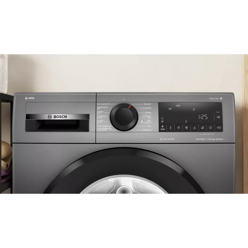 Bosch WGG244RFSN Skalbimo mašina | Energijos efektyvumo klasė A | Pakrovimas iš priekio | 9 kg | 1400 aps./min. | 59 cm gylis | 59,8 cm plotis | LED ekranas | Pilka