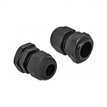 Kabelio įvadas DeLOCK 60196 juodas plastikinis 10 vnt.