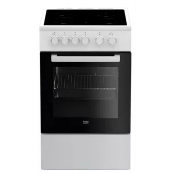 Laisvai pastatoma elektrinė viryklė Beko FSS57000GW su keramine kaitlente