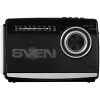Nešiojamas radijo imtuvas ir garsiakalbis SVEN SRP-155, juodas (3W, Bluetooth, FM/AM/SW, USB, microSD, žibintuvėlis, baterija)