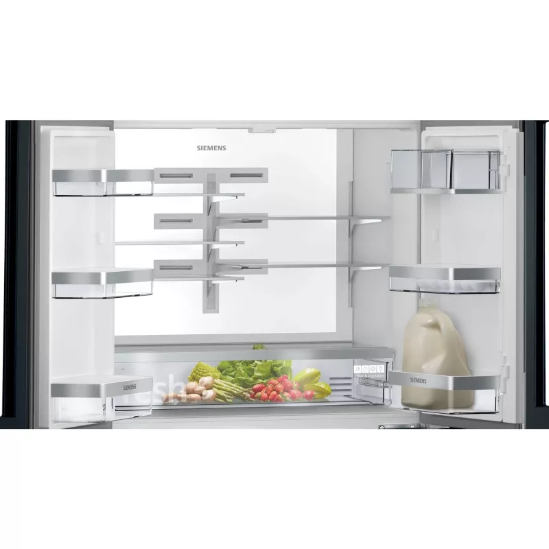 Šaldytuvas Siemens KF96RSBEA šonas-šonui laisvai pastatomas 572 L juodas