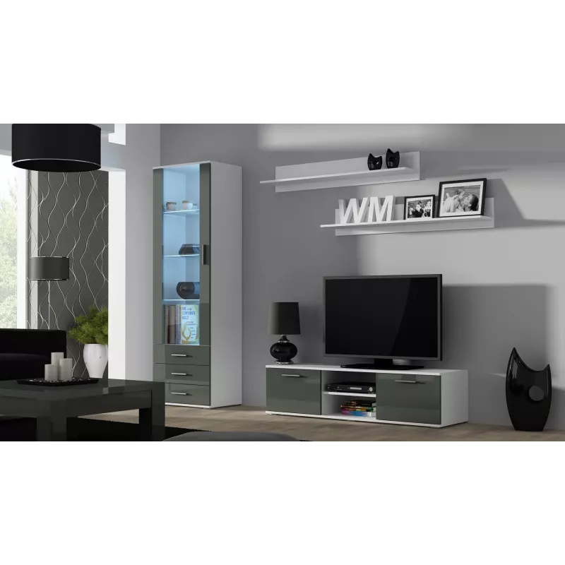 Cama komplektas of two shelves 125cm SOHO baltas matinis