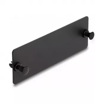 DeLOCK aklinė plokštė šviesolaidžiams, juoda, 109 mm, metalinė
