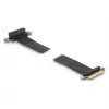 DeLOCK Riser Card PCI Express x4 vyriškas į x4 lizdą 90° kampu su kabeliu 60 cm