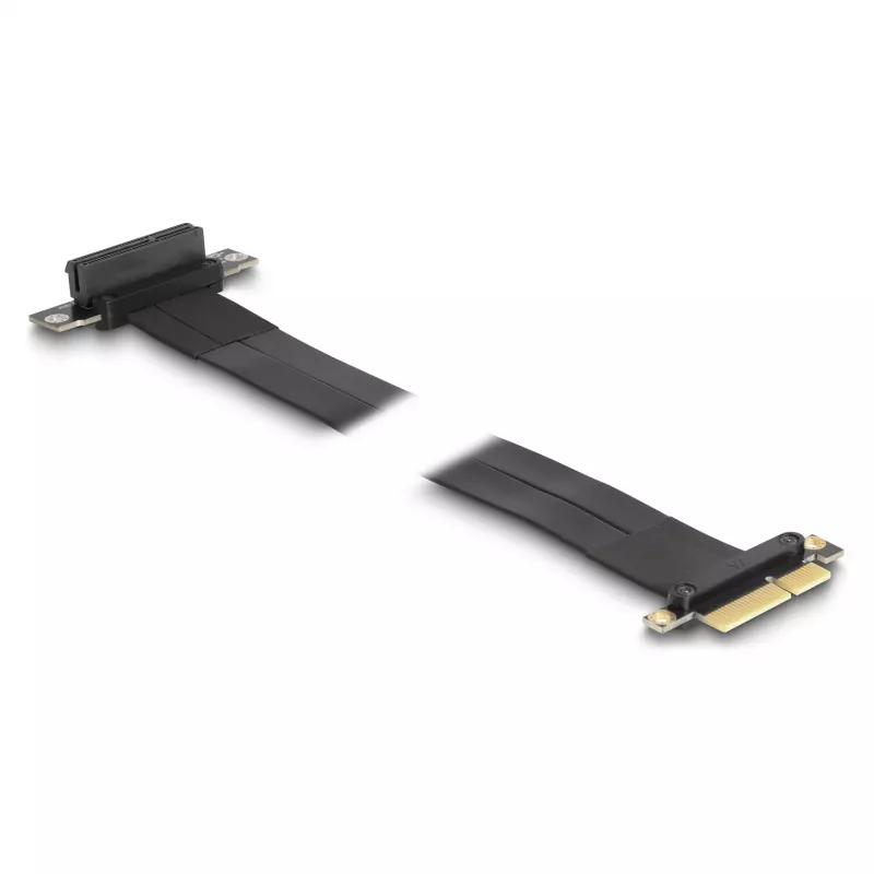 DeLOCK Riser Card PCI Express x4 vyriškas į x4 lizdą 90° kampu su kabeliu 60 cm