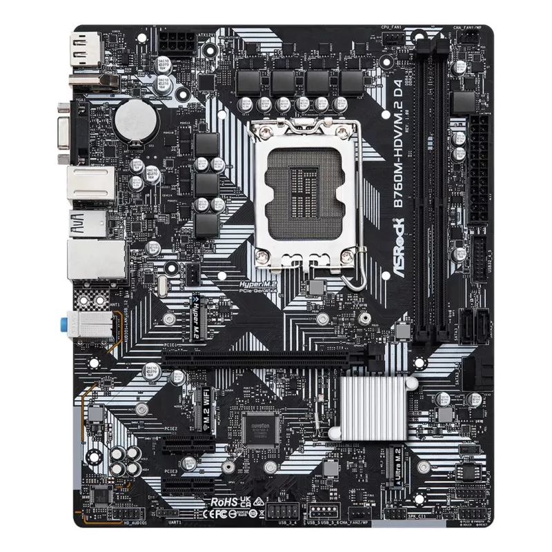 ASRock B760M-HDV/M.2 D4 DDR4 LGA 1700 Micro-ATX pagrindinė plokštė