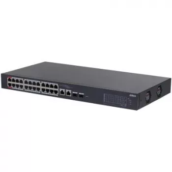 Dahua Technology DH-CS4226-24ET-375 valdomas L2 Gigabit Ethernet jungiklis su PoE, juodas