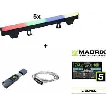 LED vamzdis EUROLITE PT-100/32 Pixel DMX su Madrix programine įranga, pikselių valdomas DMX