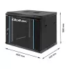19 colių stelažo spinta QOLTEC 54463 9U 600x500x450 mm metalinis korpusas tinklo įrangai