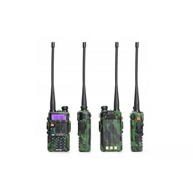 Nešiojama dviejų juostų racija Baofeng UV-5R 5W HT Camo