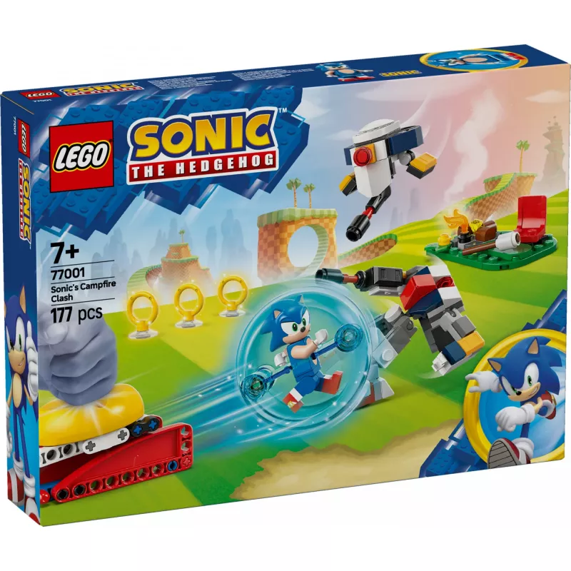 LEGO Sonic the Hedgehog 77001 Campfire Showdown statybinis rinkinys, 177 dalių, 1 minifigūrėlė, nuo 7 metų