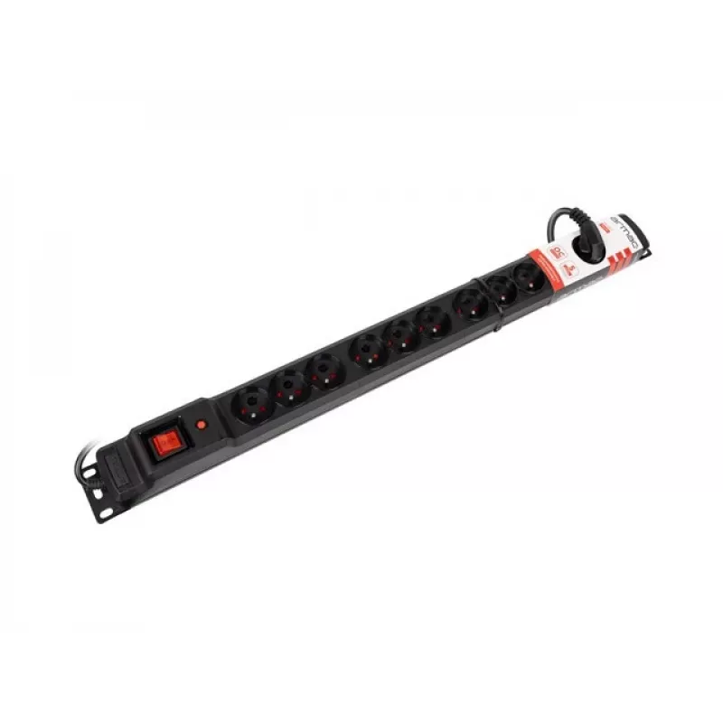 ARMAC MULTI M12/10A 3M 12x 230V PL vertikalus montavimas juodas 19 colių maitinimo skirstytuvas