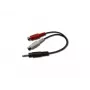 Garsinis laidas Jack (3,5 mm) į 2 RCA GEMBIRD CCA-406 20 cm Juodas