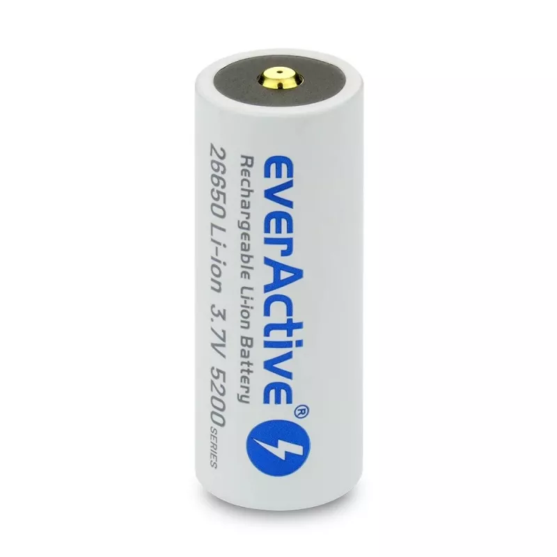 Įkraunama baterija everActive EV26650-52M 3.7V 5200mAh su Micro USB įkrovimu