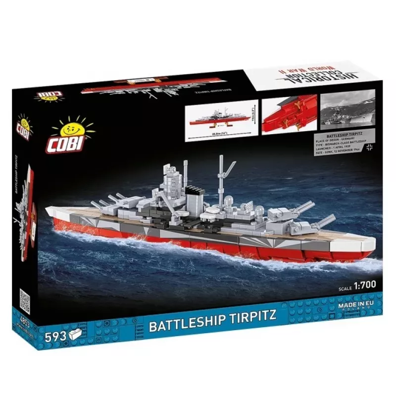 Konstruktorius Cobi Battleship Tirpitz 593 detalės