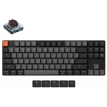 Belaidė mechaninė klaviatūra Keychron K1X-A3 itin plona, RGB foninis apšvietimas, kompaktiškas išdėstymas