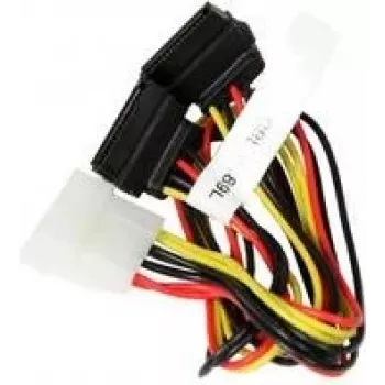 Super Micro CBL-0289L - Vidinis maitinimo kabelis, 4 kontaktų (M) į SATA maitinimą (M) - 30 cm