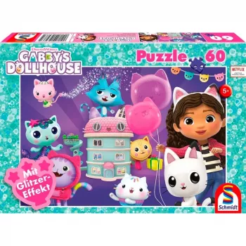 Gabby's Dollhouse: Gimtadienio vakarėlis lėlių namelyje, 60 dalių dėlionė