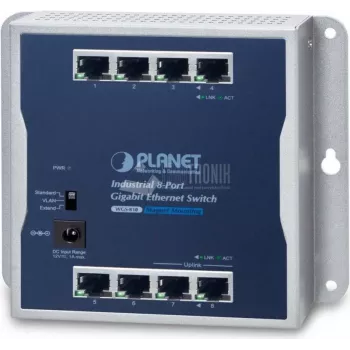 PLANET WGS-810 pramoninis 8 prievadų valdomas jungiklis