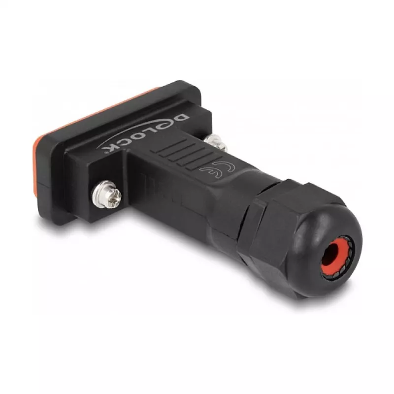 DeLOCK D-Sub HD 26 kontaktų kištukas su IP67 korpusu