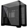 Lian Li O11 Vision Compact PC korpuso komplektas + 3x UNI FAN SL-INF 120 Reverse Blade ventiliatorius - juodas