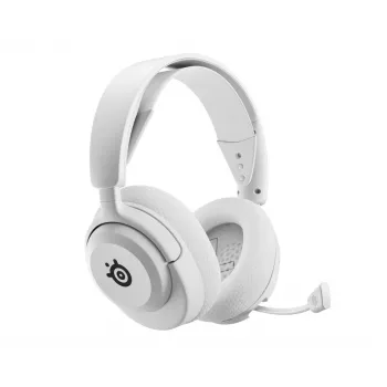Belaidės ausinės Steelseries Arctis Nova 5P, lankelio konstrukcija, žaidimams, USB Type-C, Bluetooth, balta