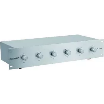 Amplifier / zonos lygio valdiklis Omnitronic ELA 6M-Zonen LS-Regler 5W, 6 zonų pranešimų / lygio valdymas, 5 W išėjimas