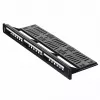 Patch panel 1U LANBERG PPKS-1124-B, 24 prievadai, 1U, ABS, juoda, 482,6×44,5×154 mm