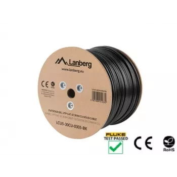 Lanberg LCU5-30CU-0305-BK tinklo kabelis 305 m Cat5e U/UTP (UTP) juodas