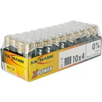 AA baterija ANSMANN 5015681-888 1,5V pakuotė po 40 vnt. – šarminiai elementai