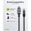 Goobay 70752 USB-C 3.1 į RJ45 Ethernet kabelis, Cat6 F/UTP, 5 m, juodas/sidabrinis