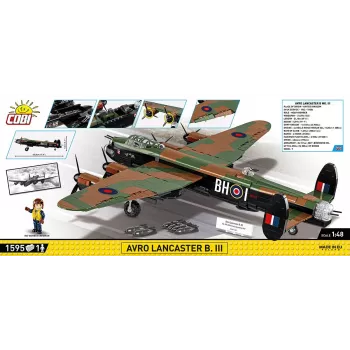 Konstruktorius Avro Lancaster B.III 1595 kaladėlių