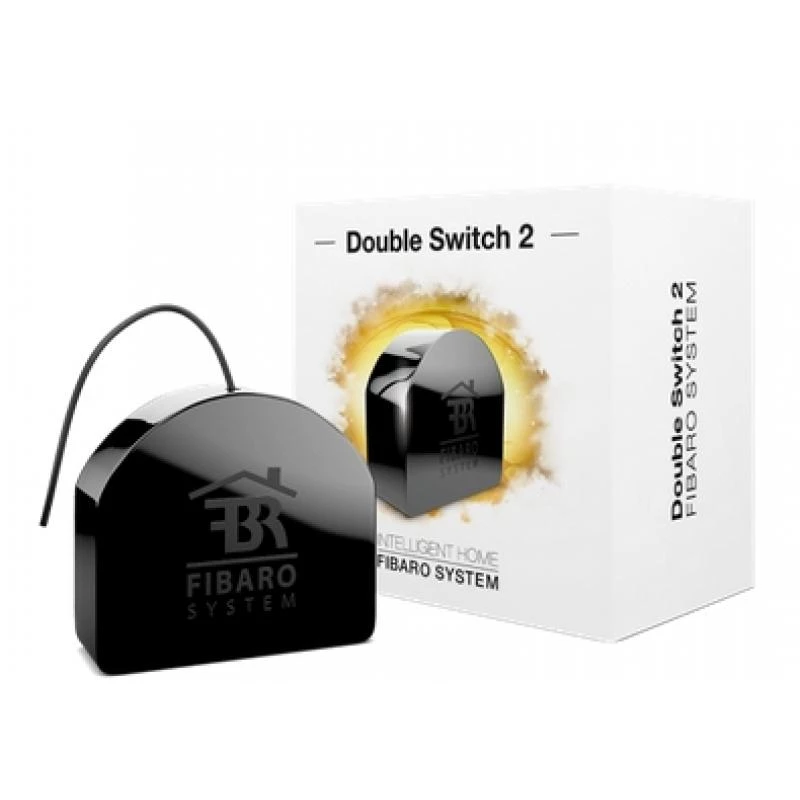 Elektros relė Fibaro FIBEFGS-223 Black – 230 V AC, 10 A, IP20, 42×38×20 mm