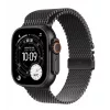 Išmanusis laikrodis Apple Watch Ultra 3 GPS + Cellular 49mm Titaninis korpusas juodos spalvos su juodu titaniniu Milanese apyranke, vidutinio dydžio