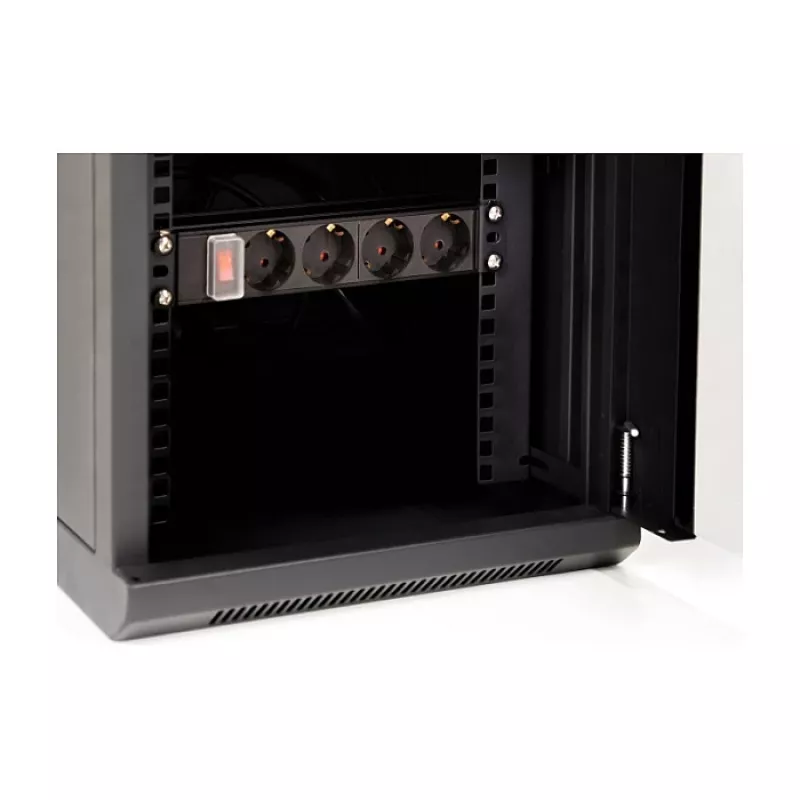 Rack spinta DeLOCK 43418 19 colių 12U aukščio juoda