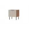 Nakties spintelė Cama Meble ALMERA 50x42x44 cm, 2 vnt., riešutas/kreminė, MDF ir medžio drožlių plokštė