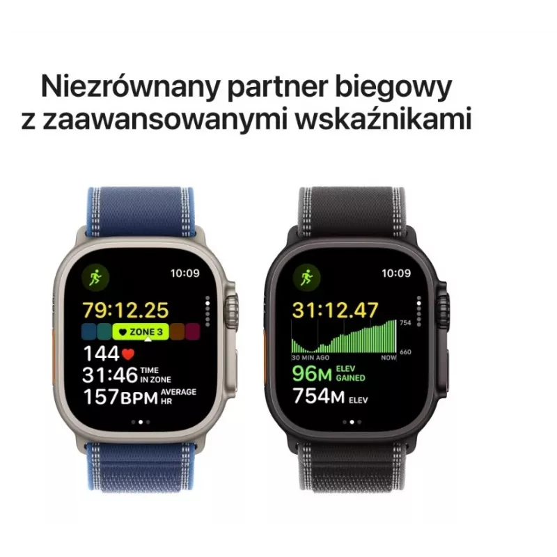 Išmanusis laikrodis Apple Watch Ultra 3 GPS + Cellular 49mm Titaninis korpusas juodos spalvos su juodu titaniniu Milanese apyranke, vidutinio dydžio