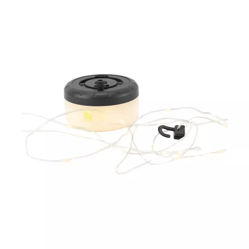 LED girlianda RealPower 492880 šiltai balta, maitinama baterijomis, 8 m, juoda
