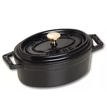 Ketaus vienos porcijos keptuvė Staub Minis – juoda, 800 g