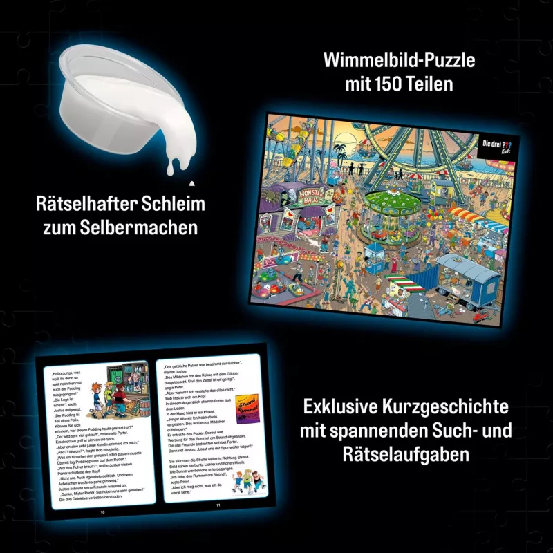 detective-Puzzle Die drei Kids: Vorsicht Glibberfalle (150 dalių)